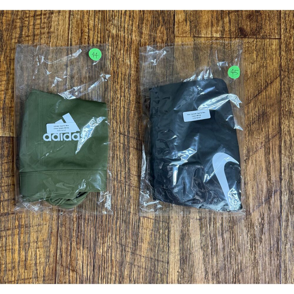 BUNDLE: Women's Sports Bra 2 Size Small Nike Swoosh & adidas AEROREADY